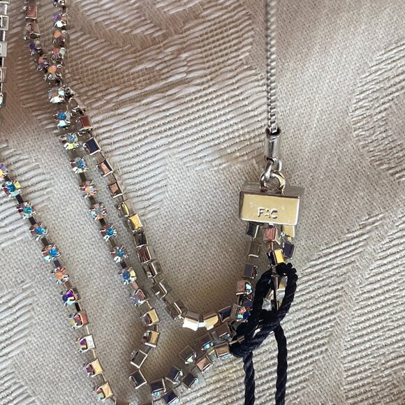 FAC Swarovski Crystal Silver Tone Slider Bracelet - Picture 5 of 7